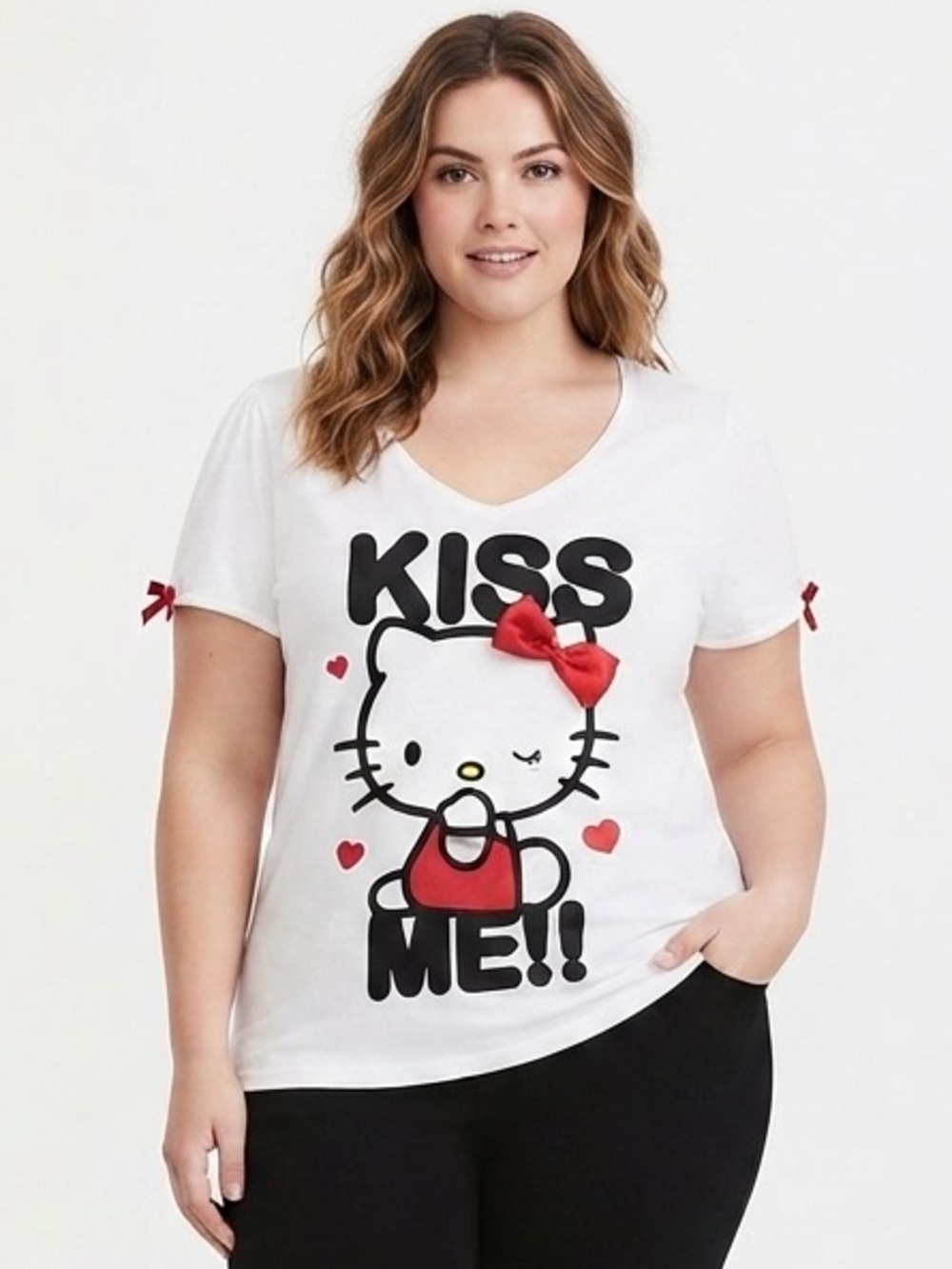 New! Torrid sz 2 Kiss Me Hearts PJs Pajamas Top 2X